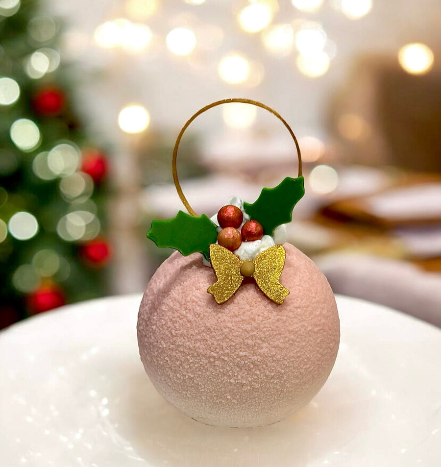 LA BOULE DE NOËL / POIRE CHÂTAIGNE HIBISCUS - INDIVIDUEL (SANS GLUTEN)